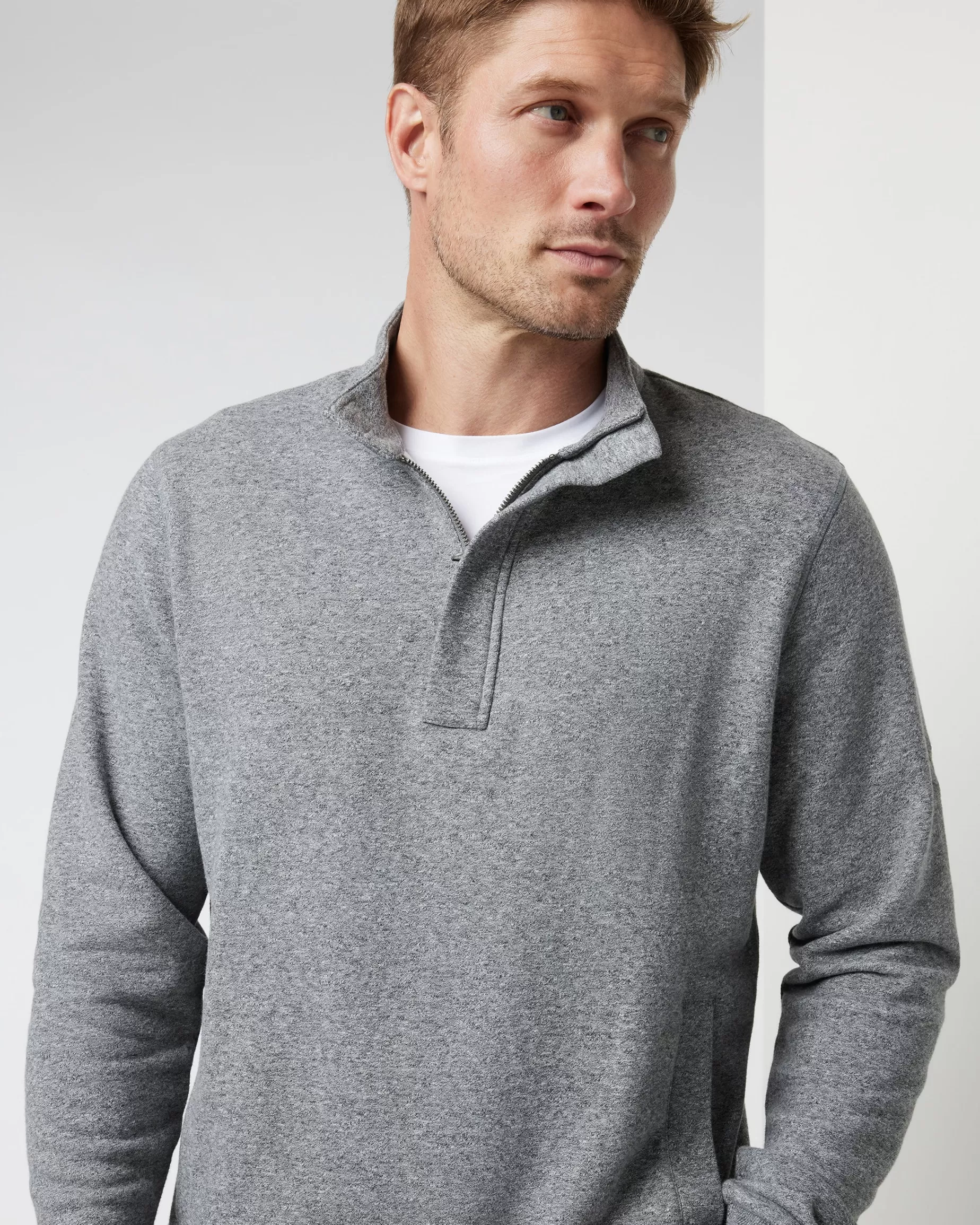 Vuori Cypress 1/4 Zip HeatherGrey Flash Sale