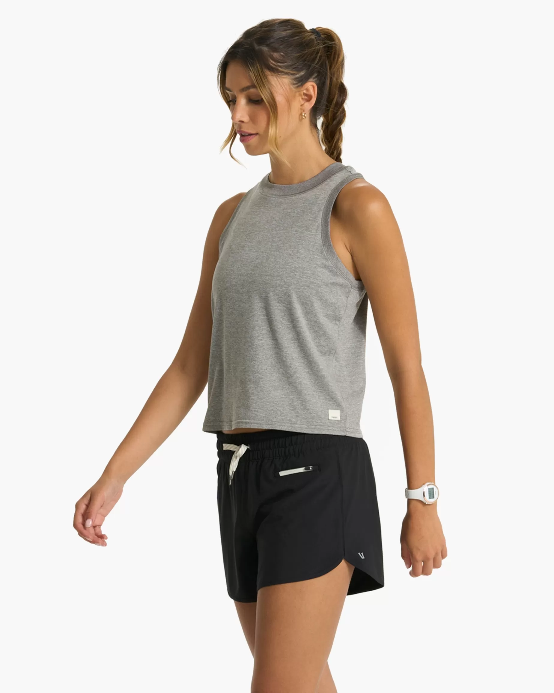 Vuori Energy Top HeatherGrey Outlet
