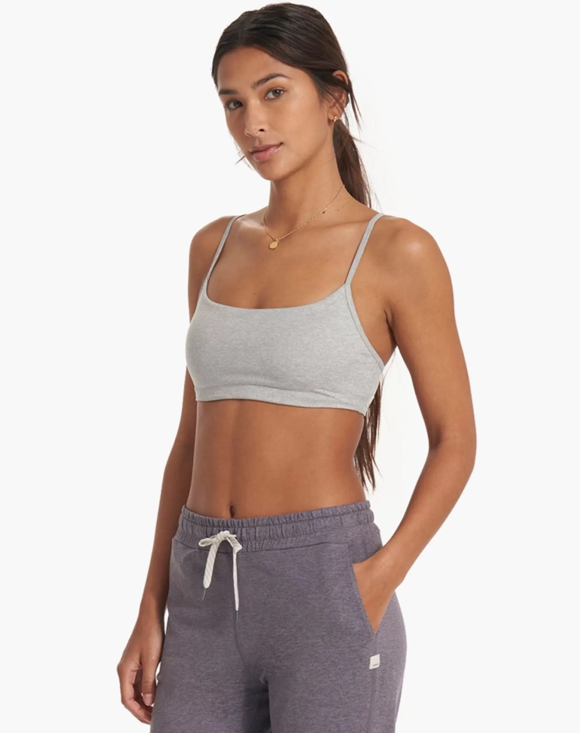 Vuori Halo Essential Bra PaleGreyHeather Flash Sale