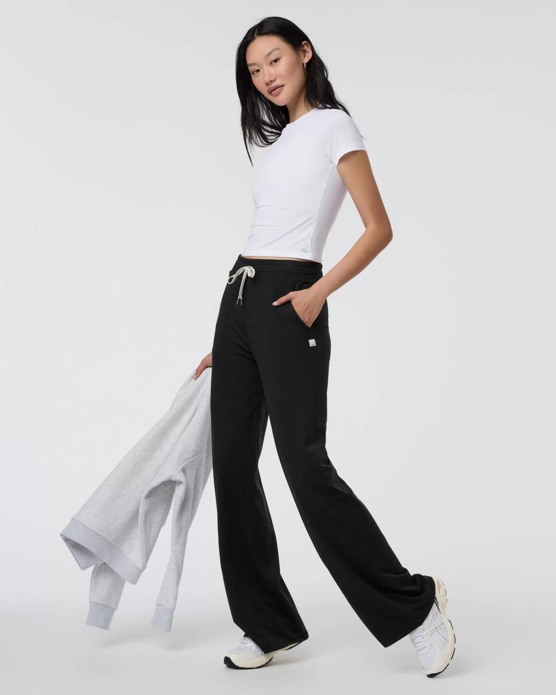 Vuori Halo Essential Wideleg - Short BlackHeather Cheap