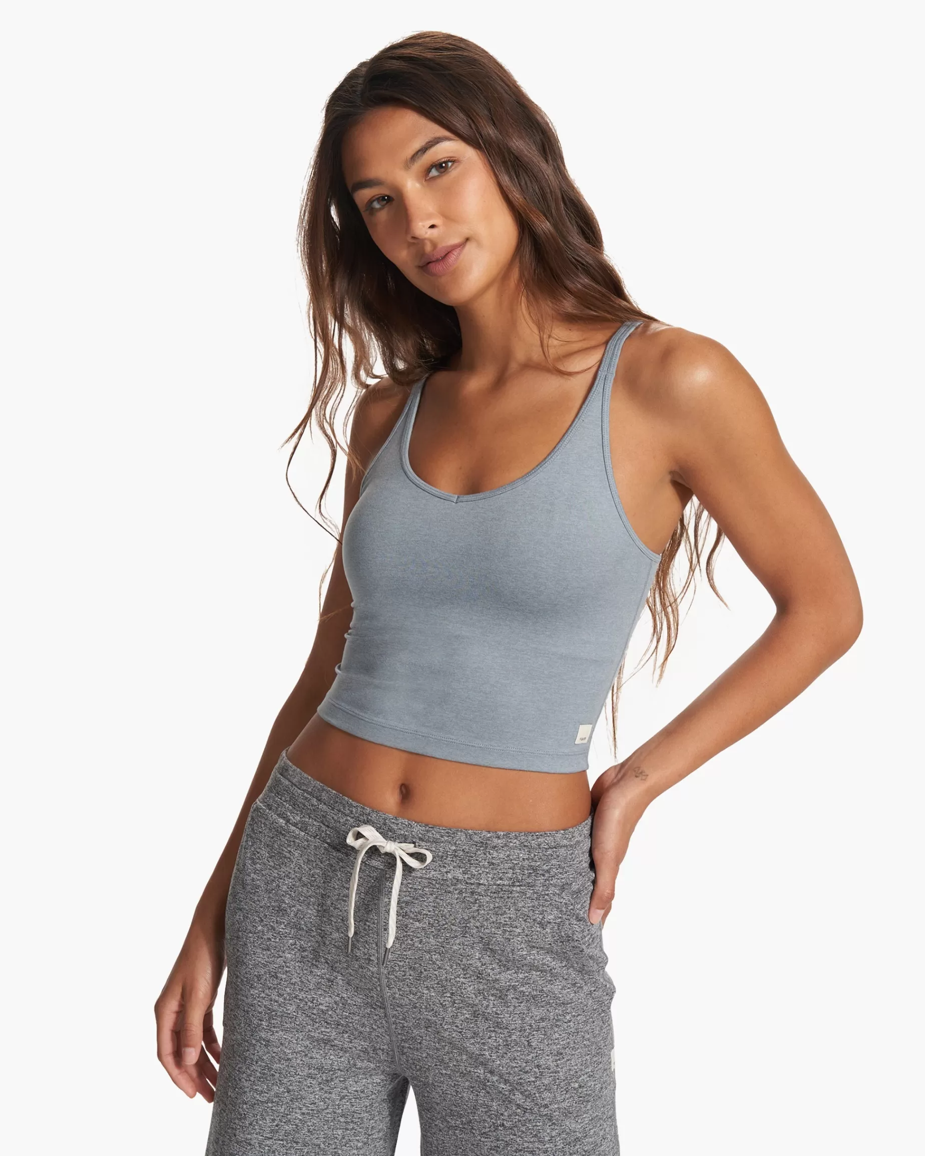 Vuori Halo Performance Crop FlintHeather Store