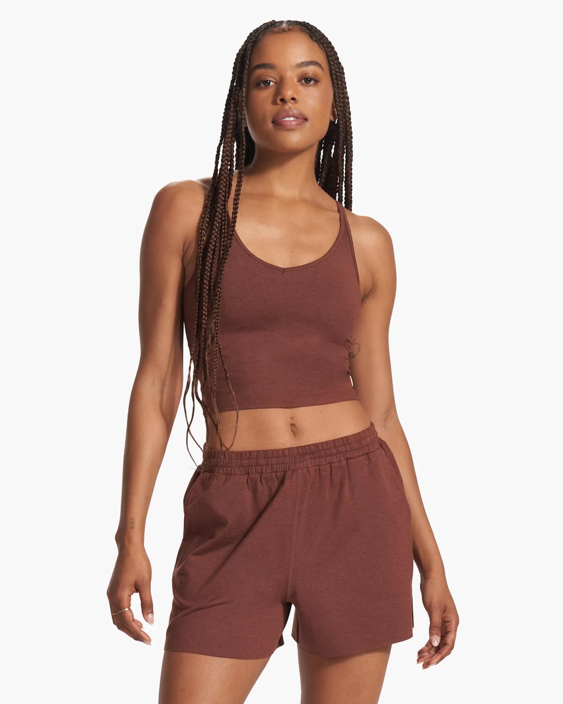 Vuori Halo Performance Crop CedarHeather Online