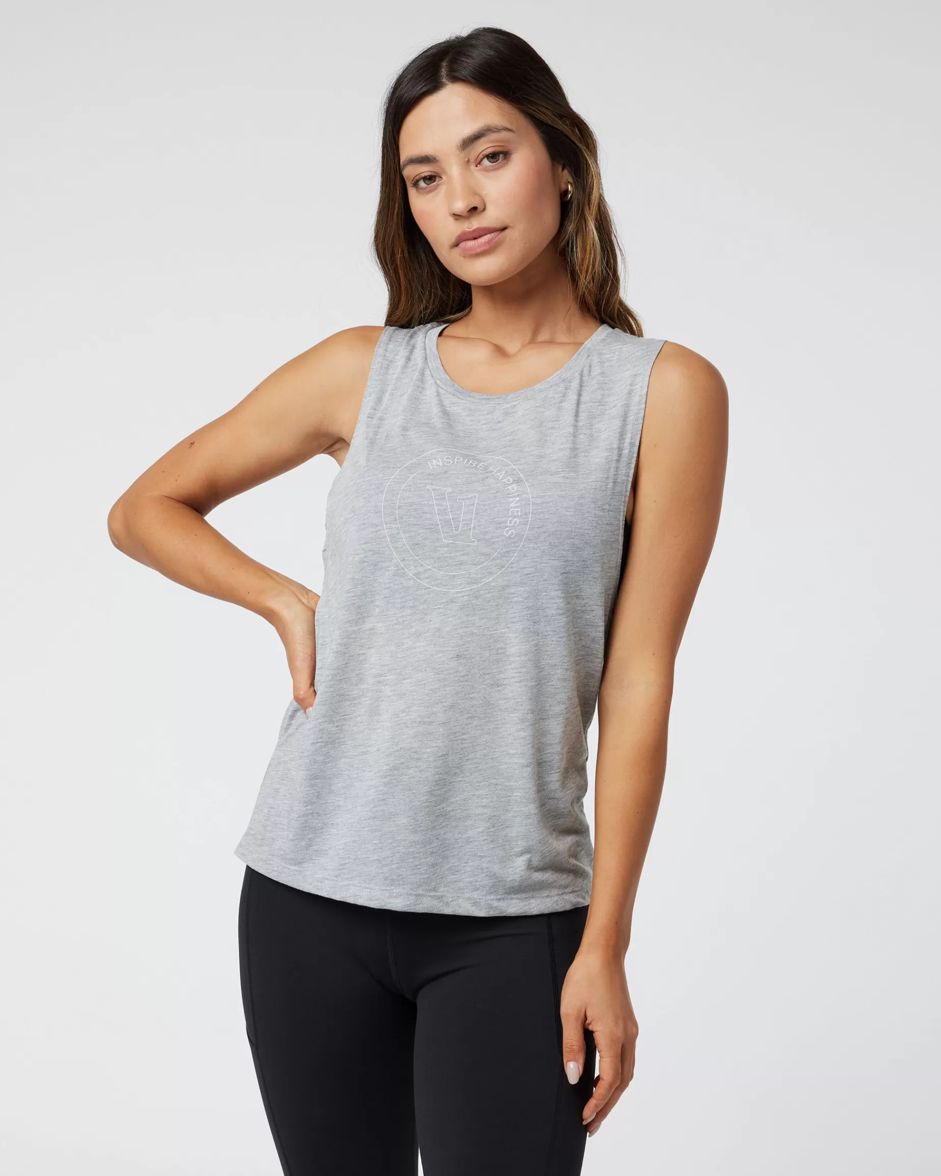 Vuori Inspire Happiness Tank HeatherGrey Best Sale
