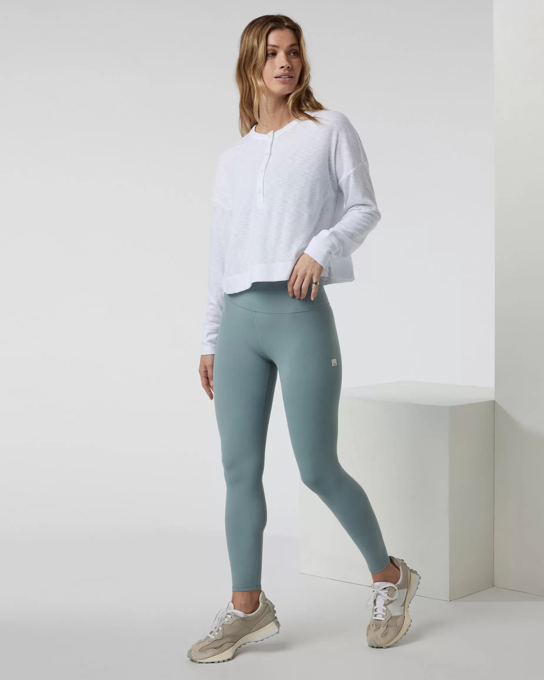 Vuori Long Sleeve Sunrise Oversize Henley White Cheap