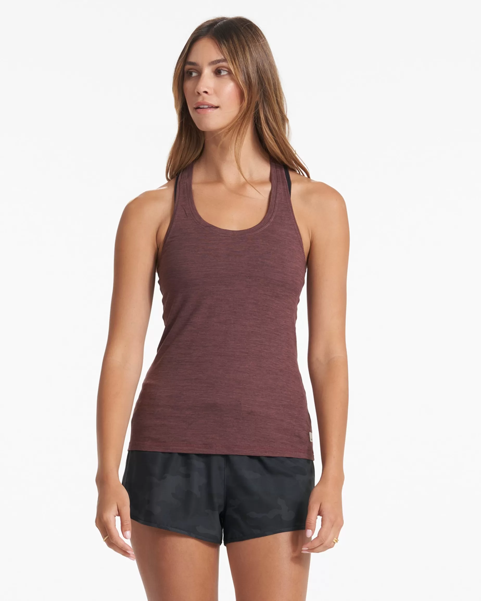 Vuori Lux Performance Tank ChestnutHeather Best