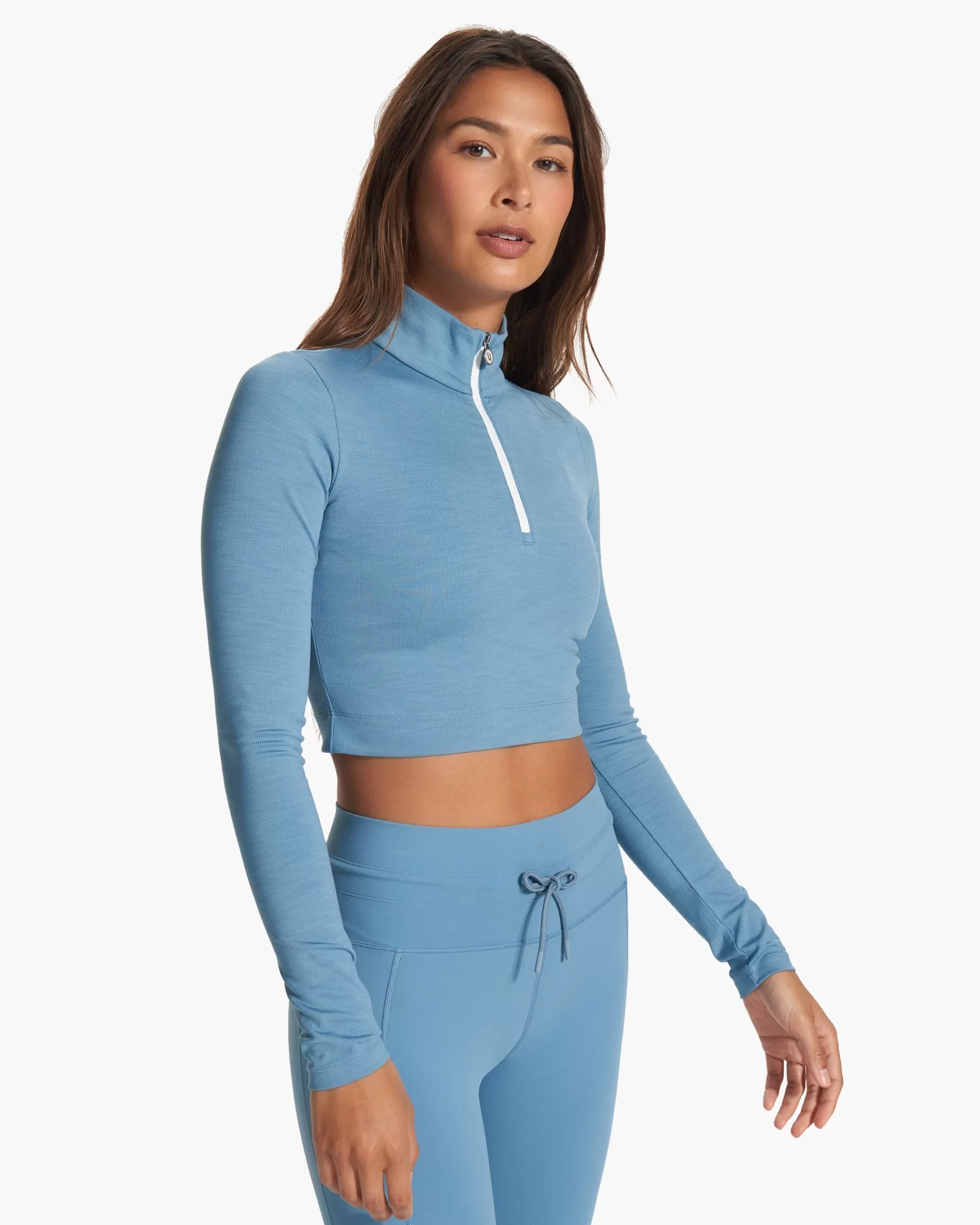 Vuori Lux Rib Half Zip Stillwater New