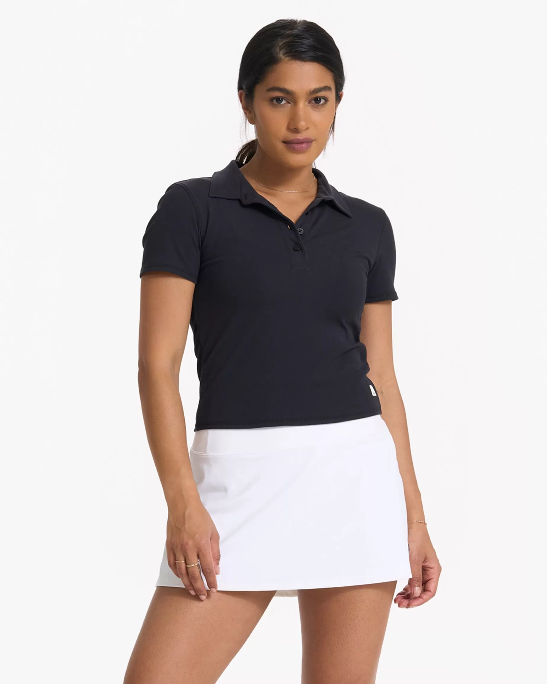 Vuori Pose Fitted Polo Black Discount