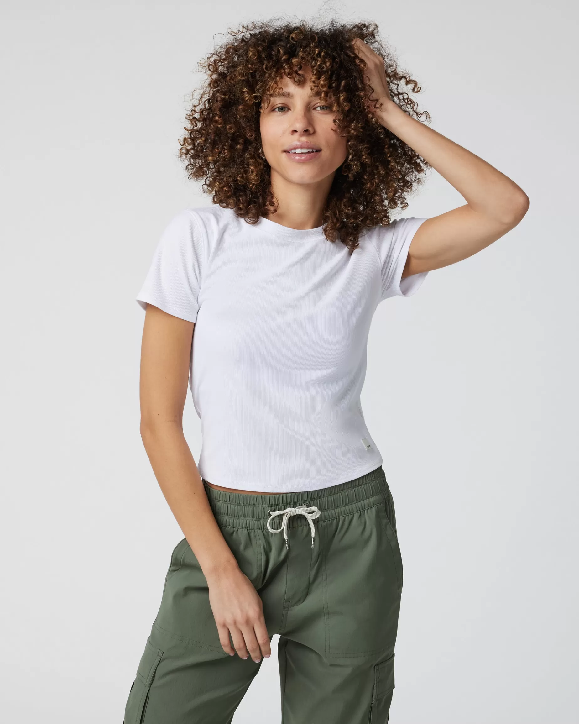 Vuori Pose Fitted Tee White Sale