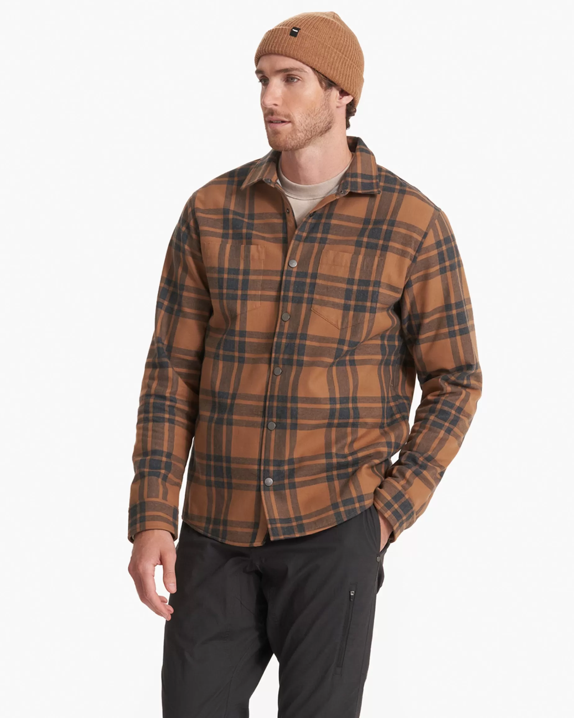 Vuori Range Shirt Jacket Camel Flash Sale