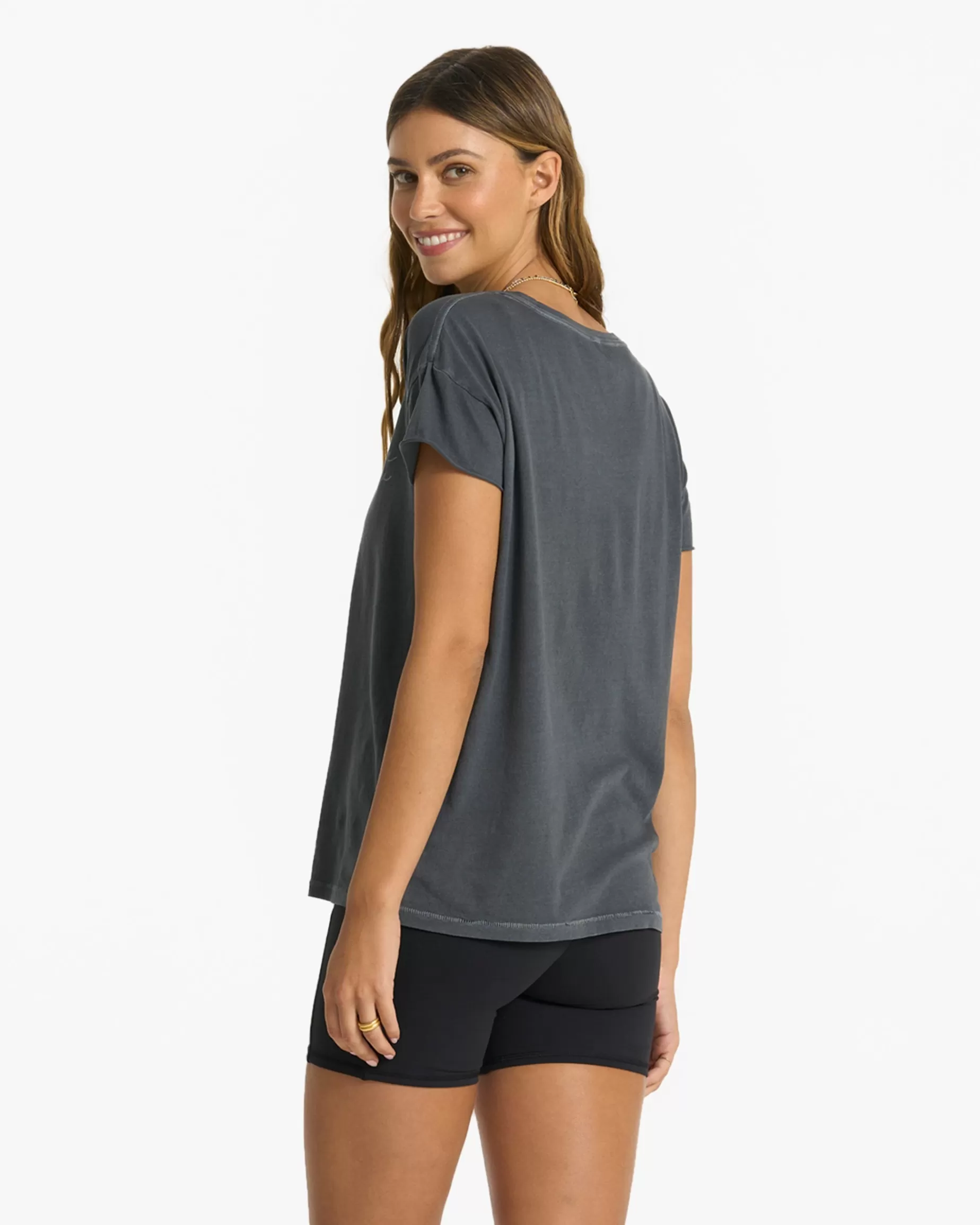Vuori Script Tee Charcoal Cheap