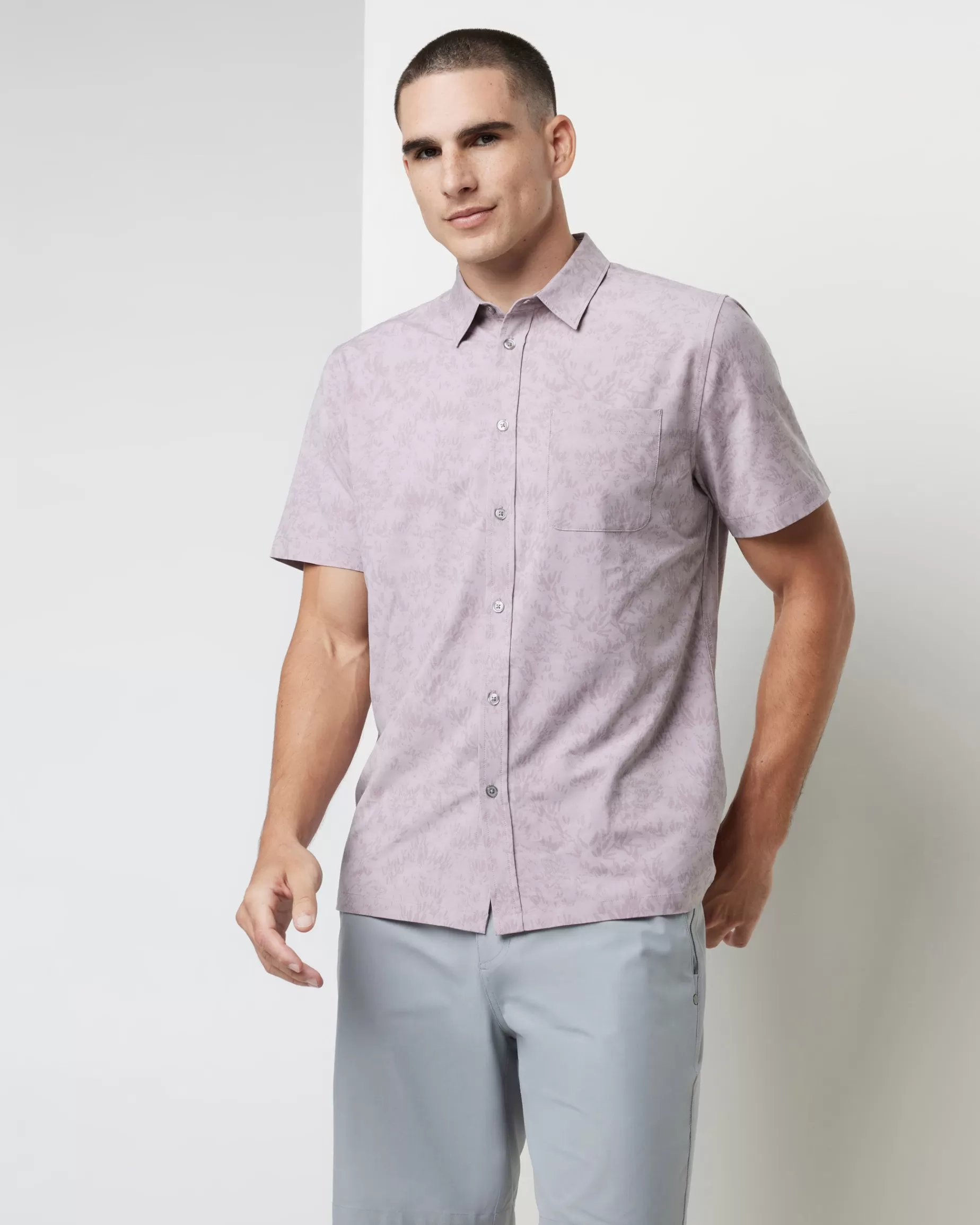 Vuori Short Sleeve Bridge Button Down UmberZion Fashion