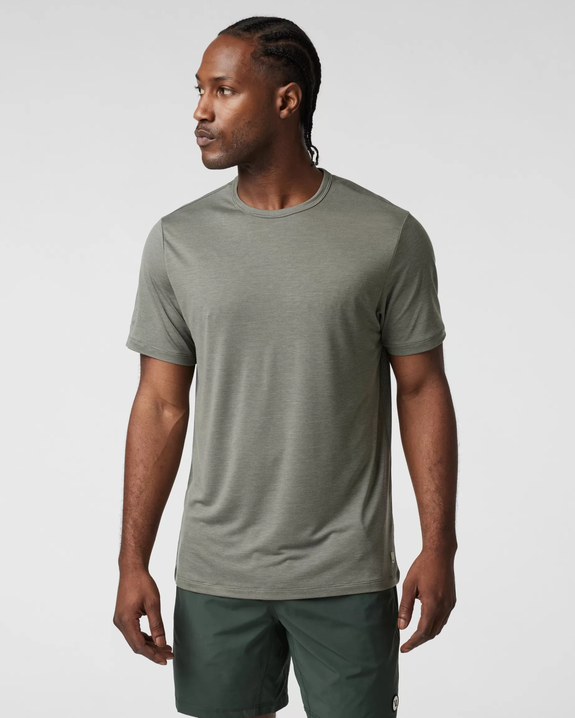 Vuori Short Sleeve Marina Stripe Tee Oregano Outlet