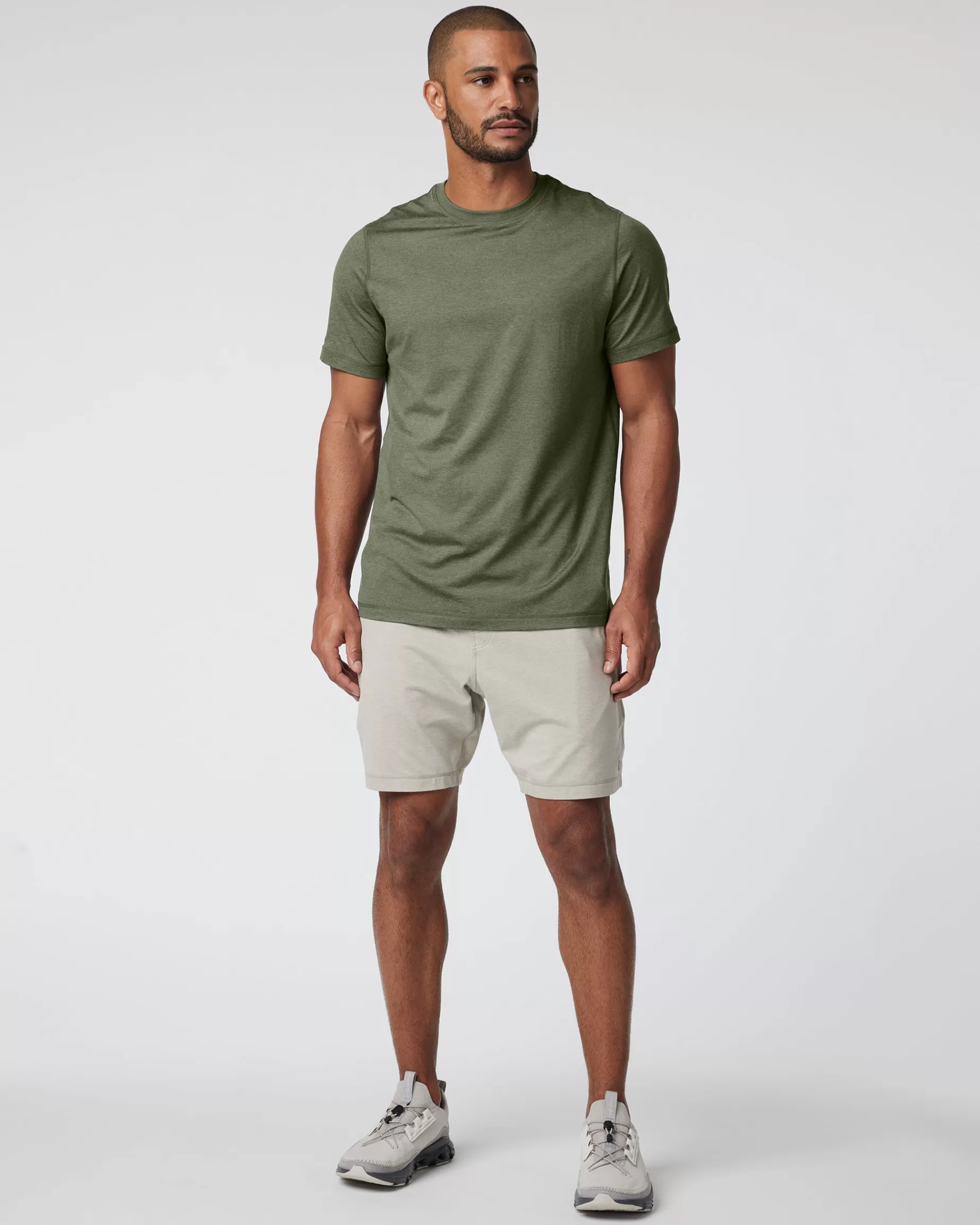 Vuori Short Sleeve Ponto Performance Tee DarkMetalHeather Sale