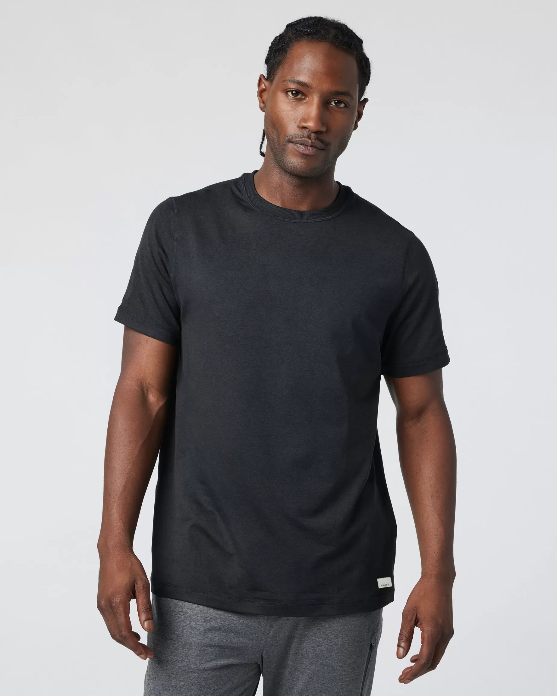 Vuori Short Sleeve Ponto Performance Tee BlackHeather Cheap