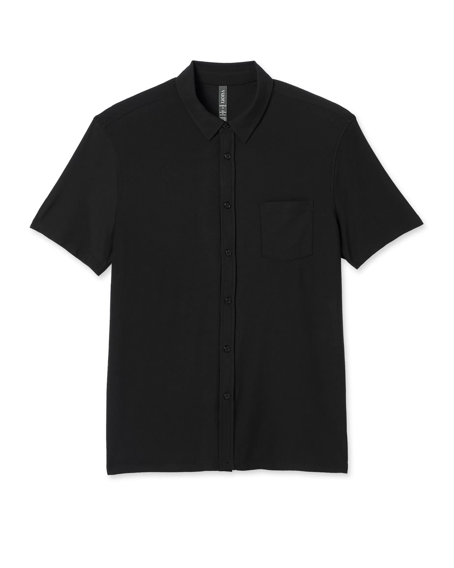 Vuori Short Sleeve Strato Button Down Black Store