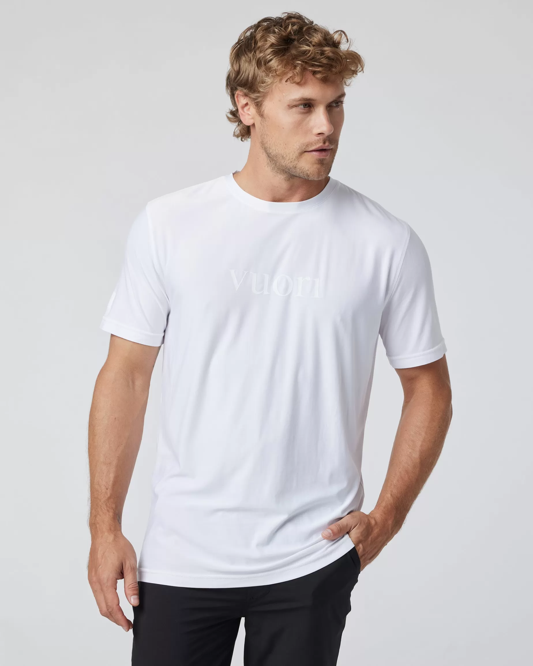 Vuori Short Sleeve Strato Graphic Tee White Clearance