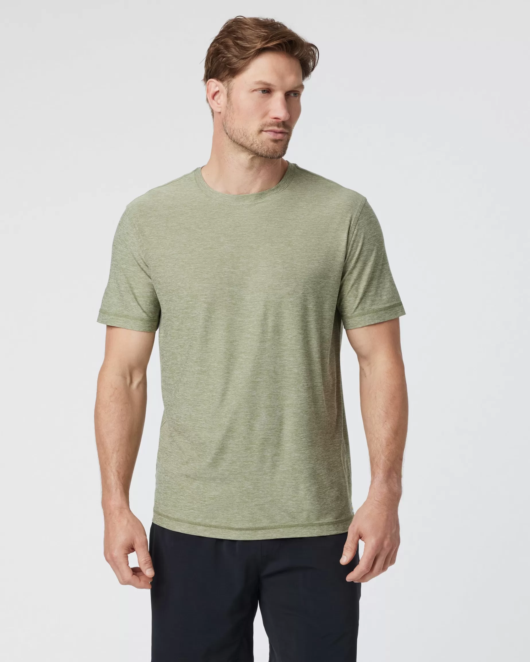Vuori Strato Tech Tee AgaveGreenHeather Flash Sale