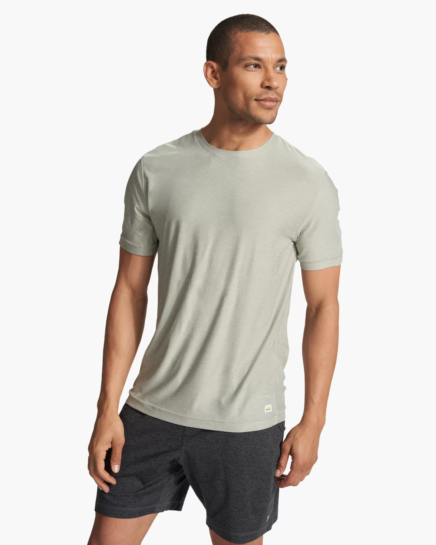 Vuori Strato Tech Tee WhiteSageHeather New