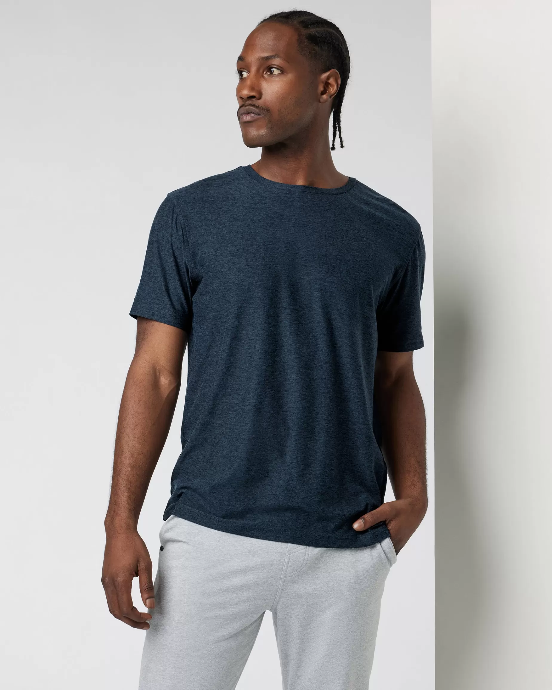 Vuori Strato Tech Tee NavyHeather Cheap