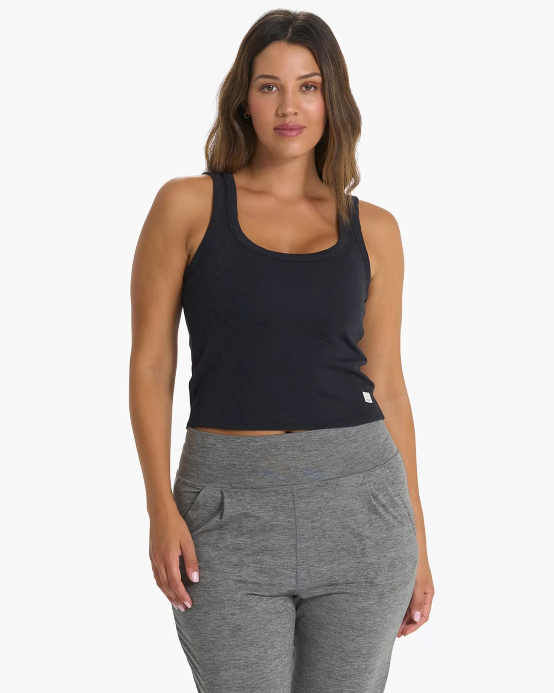 Vuori Sunrise Crop Tank Black Discount