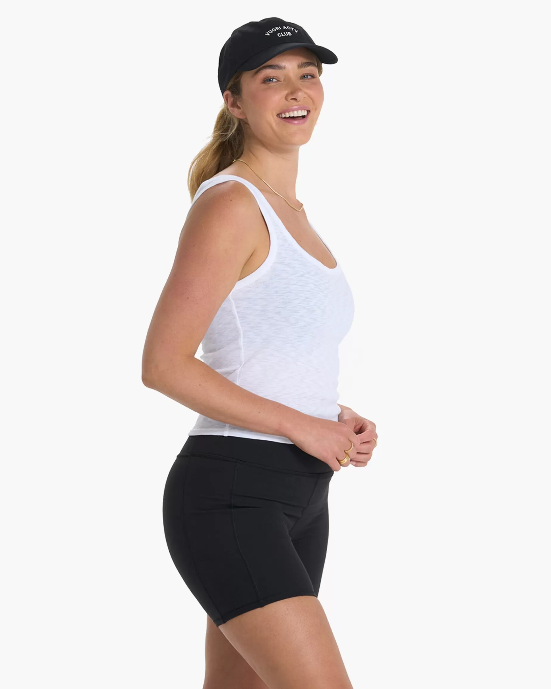 Vuori Sunrise Crop Tank White Outlet