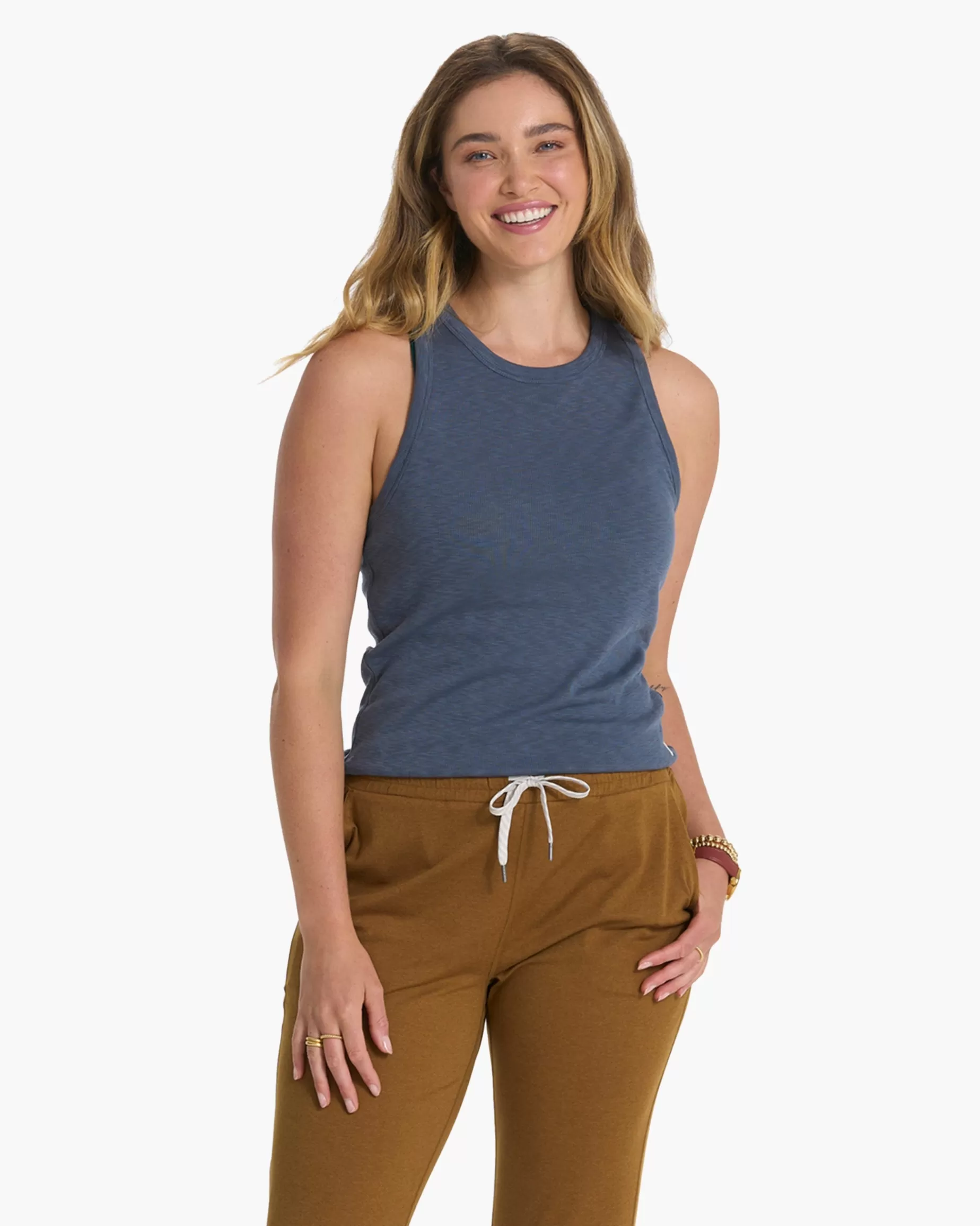 Vuori Sunrise High Neck Tank Azure Discount