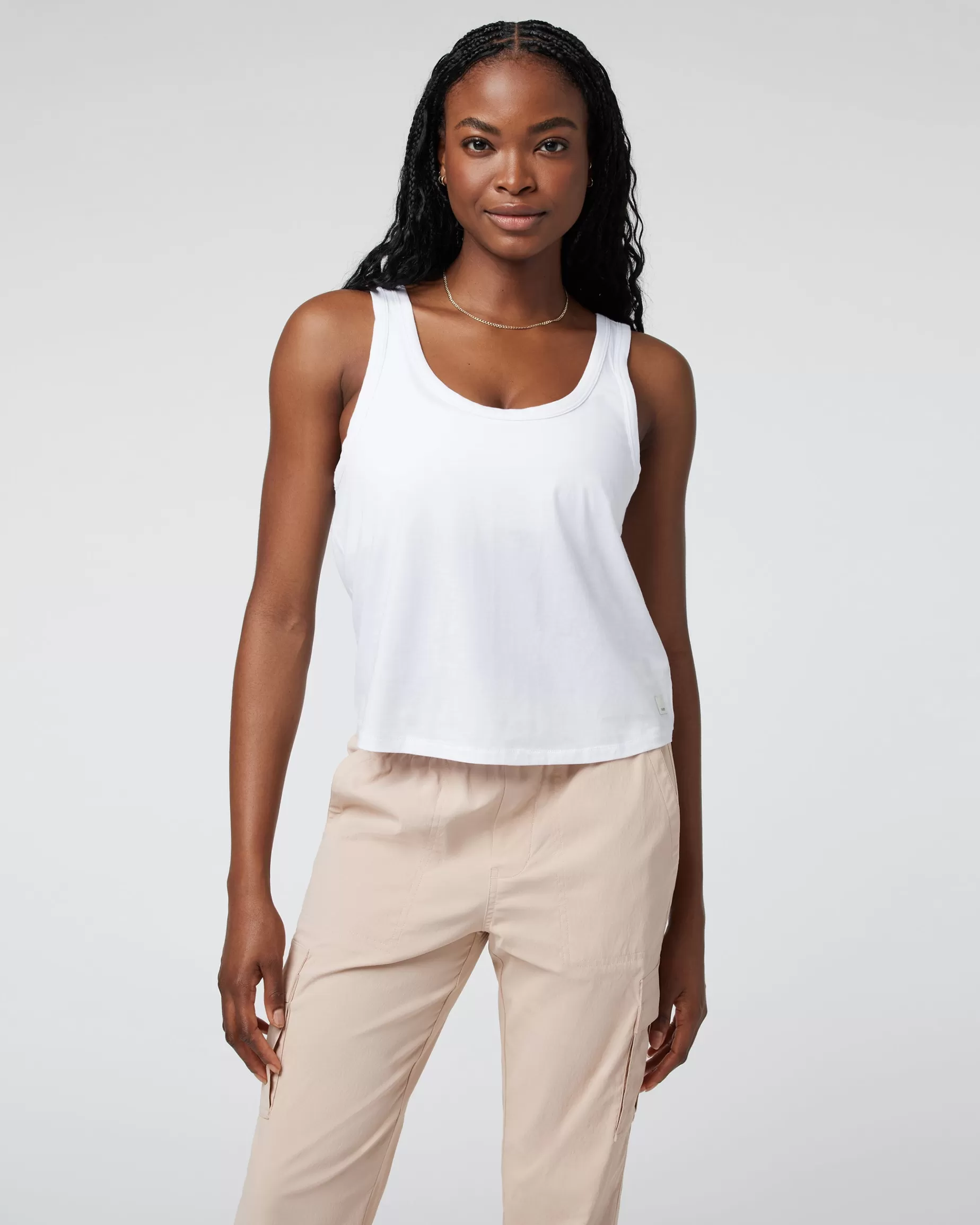 Vuori Sutton Relaxed Tank White Cheap