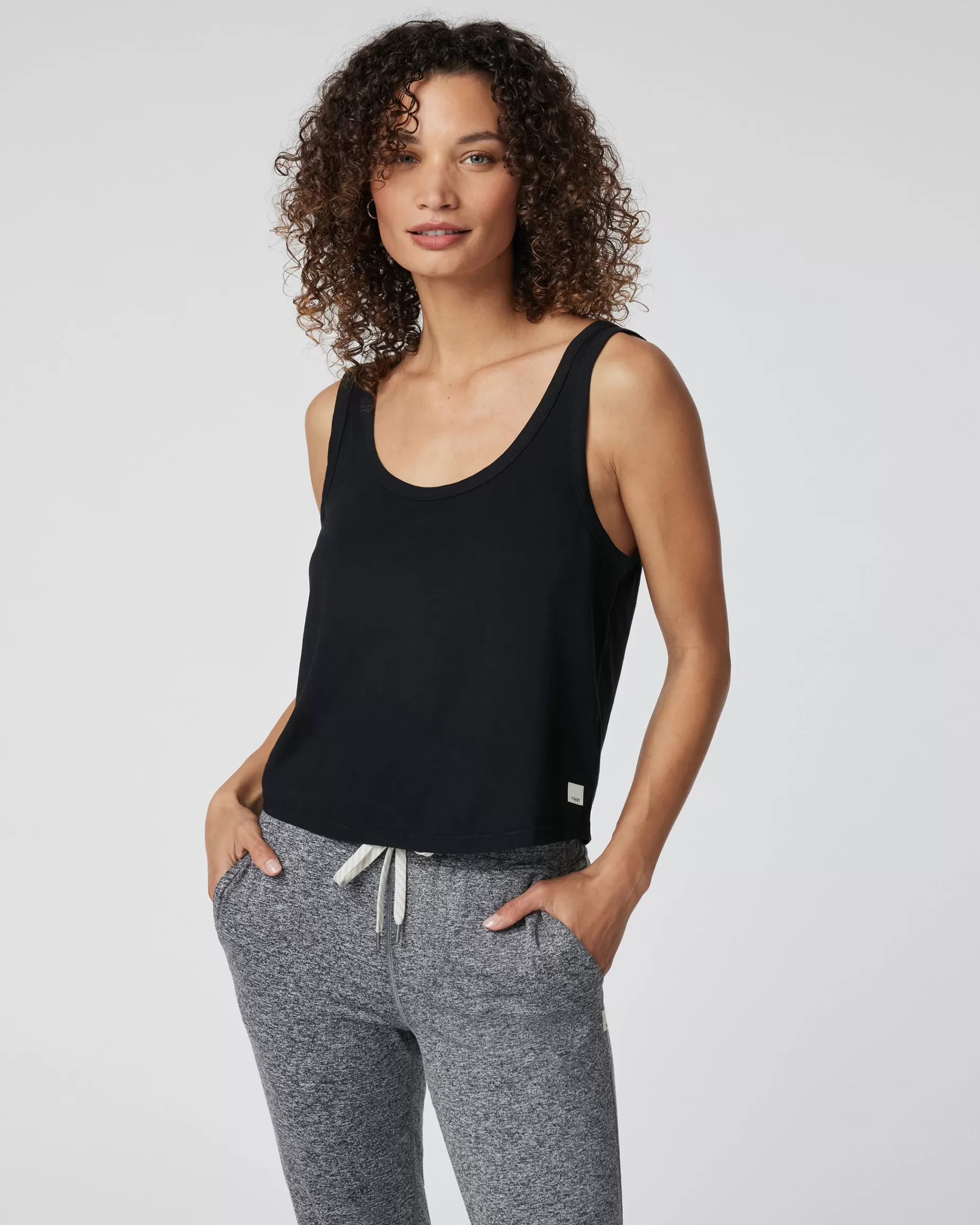 Vuori Sutton Relaxed Tank Black Cheap