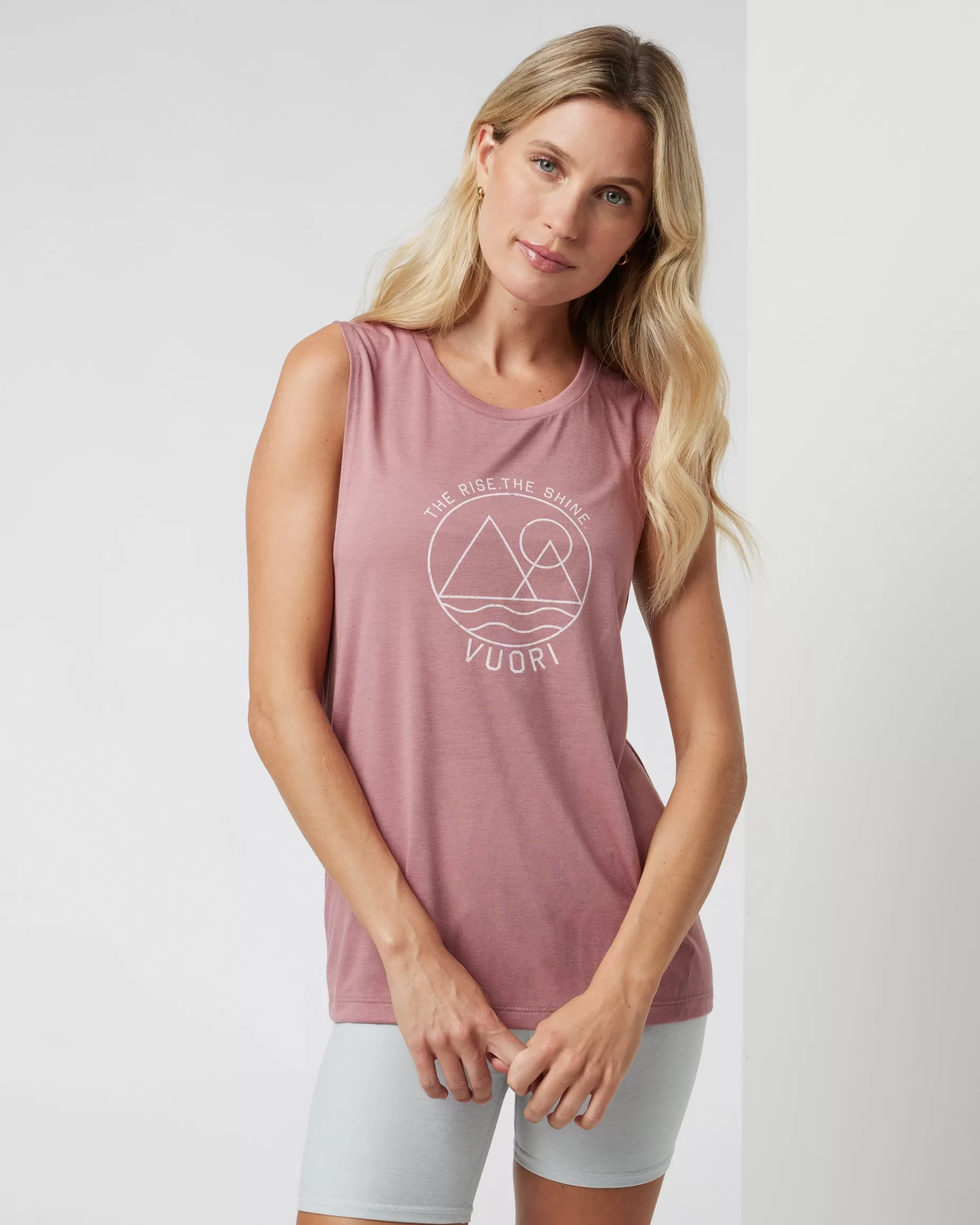 Vuori The Rise The Shine Tank Mauve Clearance