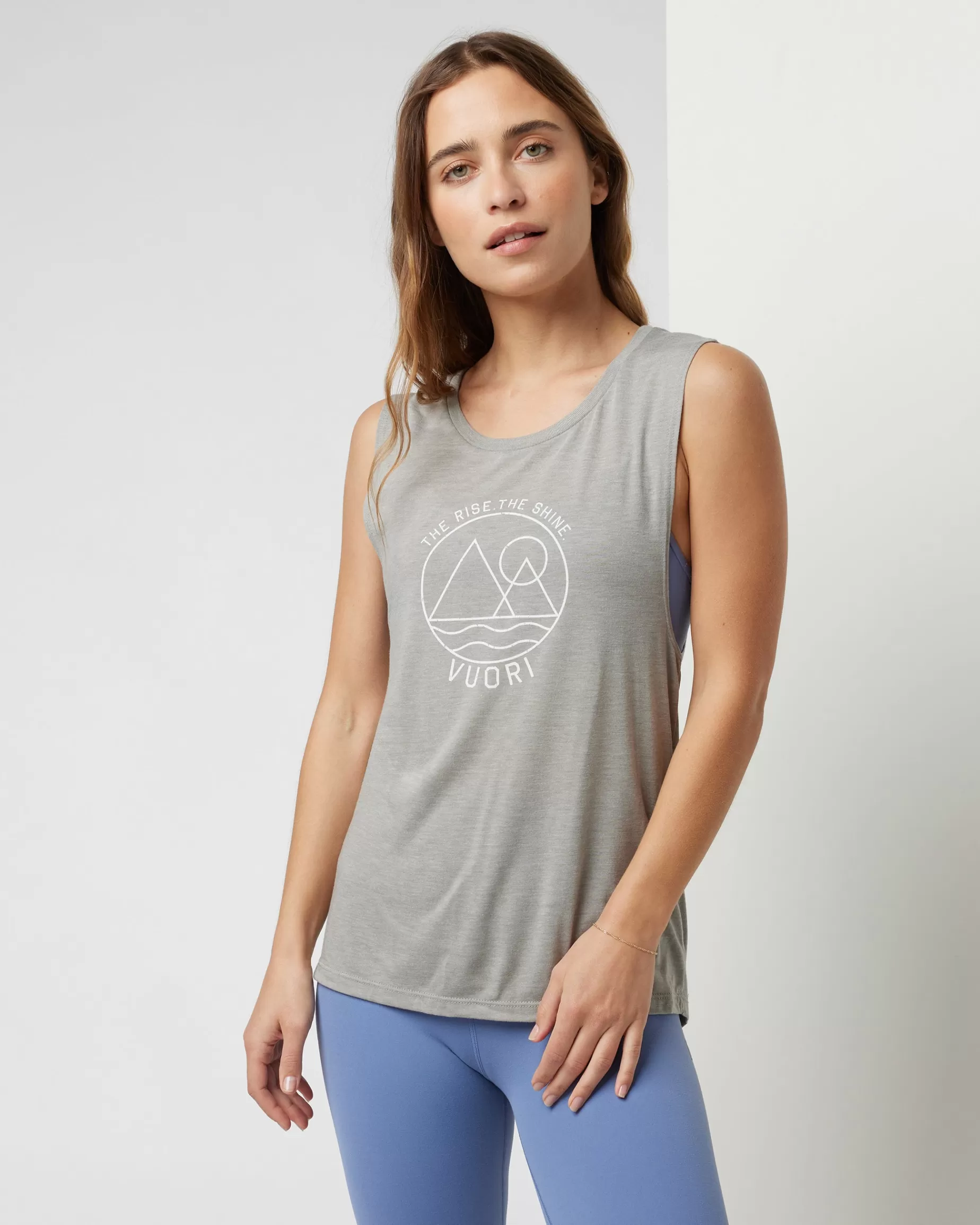 Vuori The Rise The Shine Tank StoneHeather New