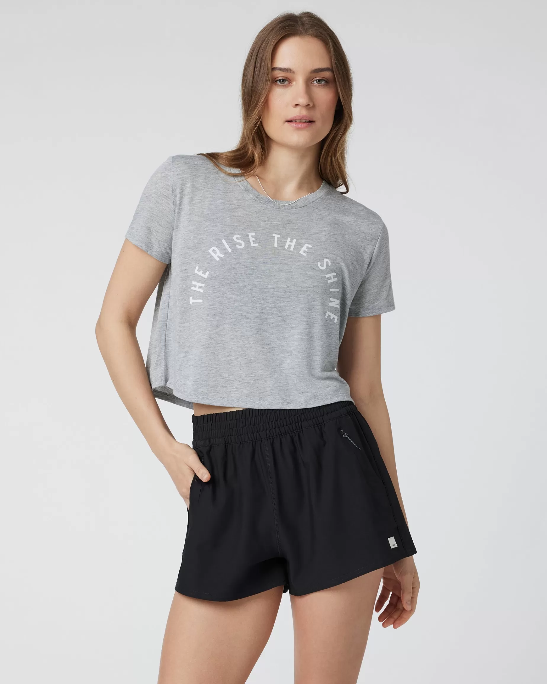Vuori The Rise The Shine Tee HeatherGrey Cheap