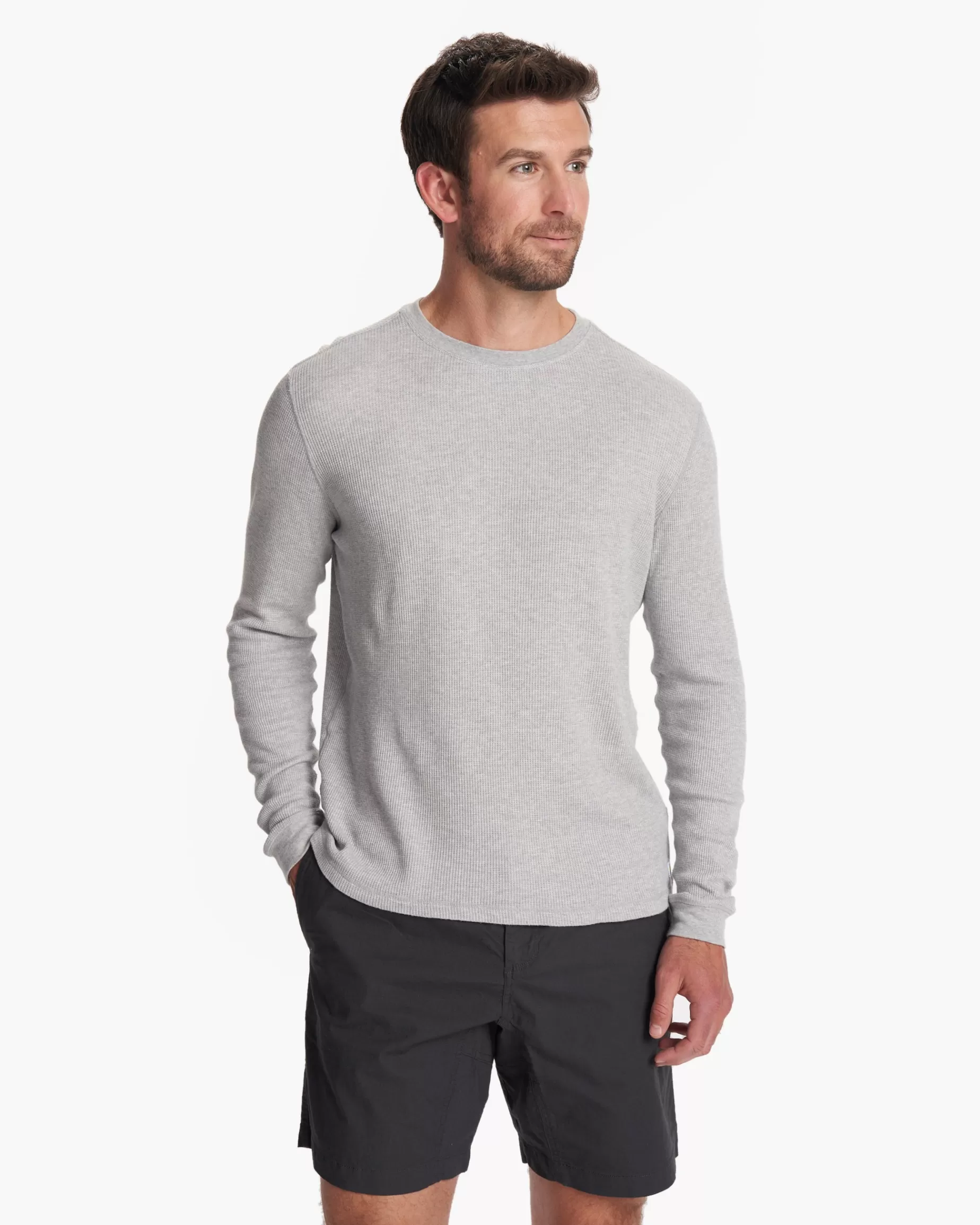 Vuori Waffle Crew LightHeatherGrey Sale